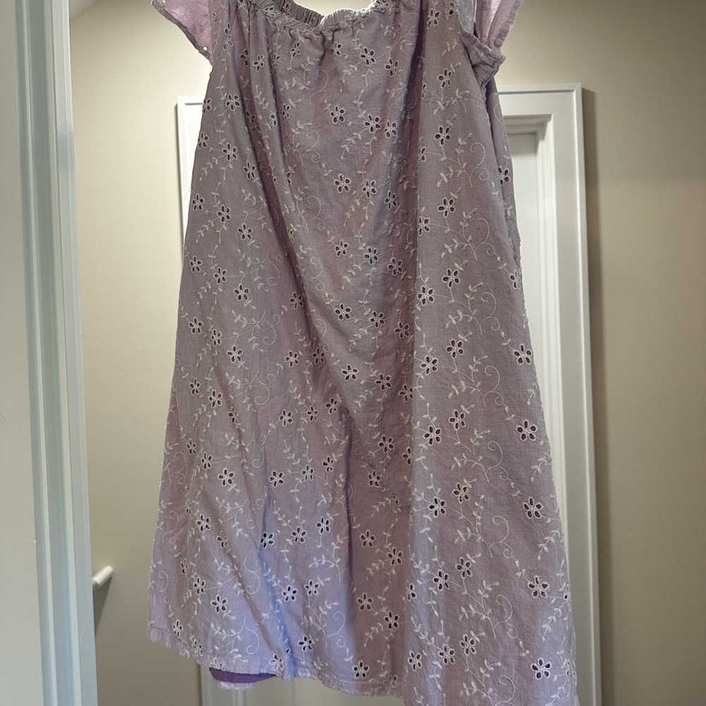 Lane Bryant purple eyelet dress